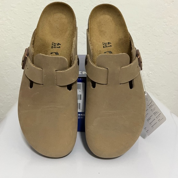 SOLD!!!NEW BIRKENSTOCK Boston Clogs Oiled Leather Tobacco Brown Size 41 - Picture 3 of 8